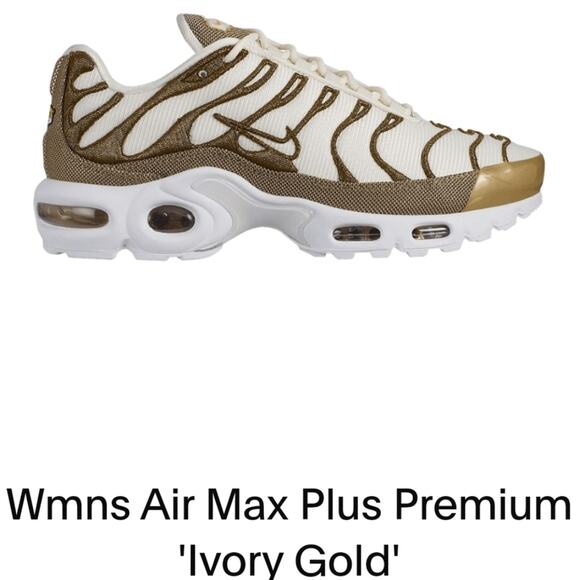 NIB Nike Air Max Plus Premium "Ivory Gold" (6.5/EUR 37.5) - Picture 1 of 5